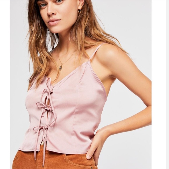 Free People Shine Tie Front Cami - Picture 3 of 4